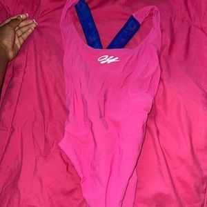 Off white pink bathing suit